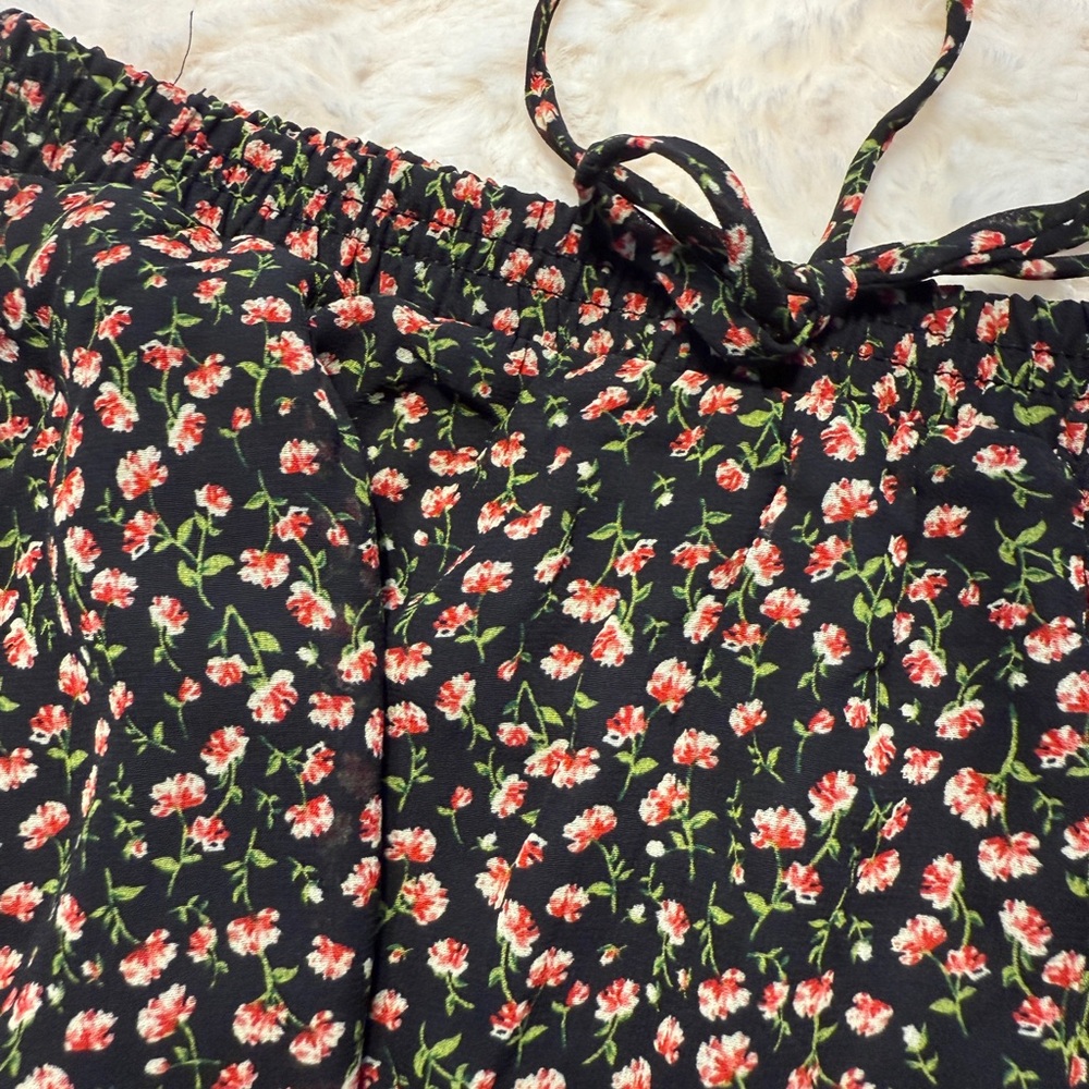 Sienna Sky Black Floral Bohemian Mini Skirt- Medium - Picture 2 of 11